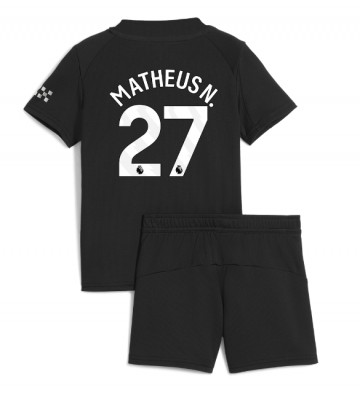 Manchester City Matheus Nunes #27 Seconda Maglia Bambino 2025-26 Manica Corta (+ Pantaloni corti)